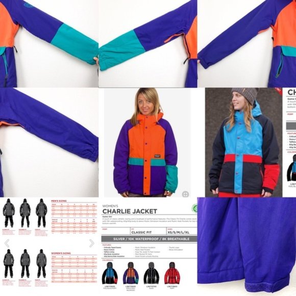 Bonfire Charlie Silver Classic Snowboarding Coat - Picture 3 of 7